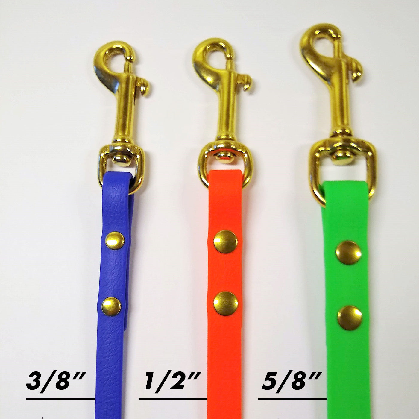 Comparison of 3/8 in, 1/2 in, 5/8 in BioThane Palomine Lines