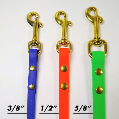 Comparison of 3/8 in, 1/2 in, 5/8 in BioThane Palomine Lines