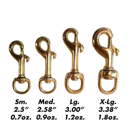 Comparison of Bolt Snap Sizes for BioThane Leash Long line